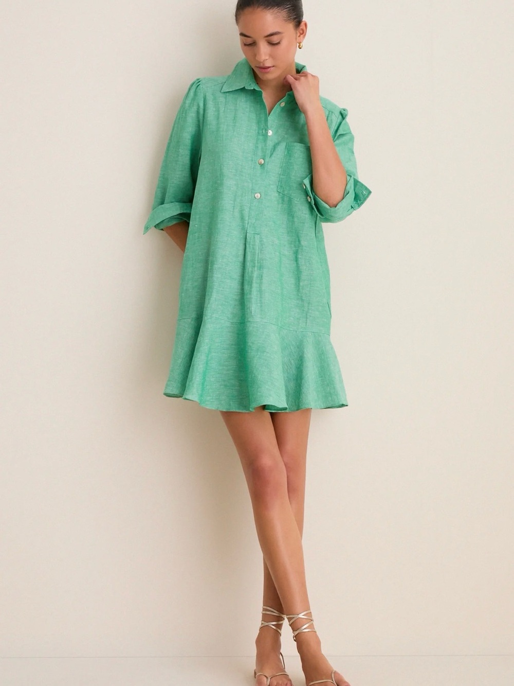 Tuckernuck Sea Green Callahan Shirt Dress XS - Picture 2 of 8